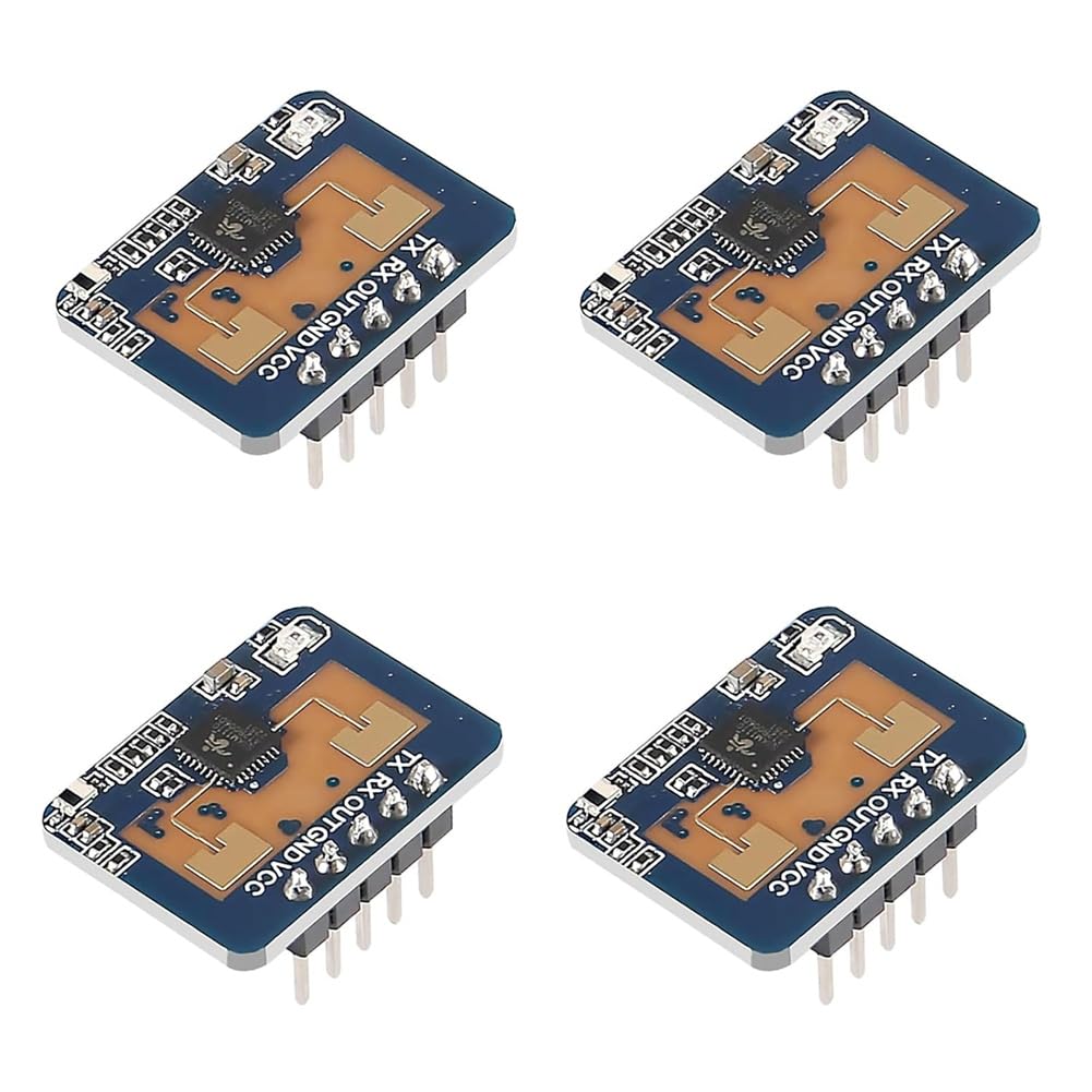 Pinafresa Ld2410c Human Body Detection Presence Radar Sensor Module 4Pcs Hlk-Ld2410 24Ghz Millimeter Wave Non-Contact Ism Band Serial Port