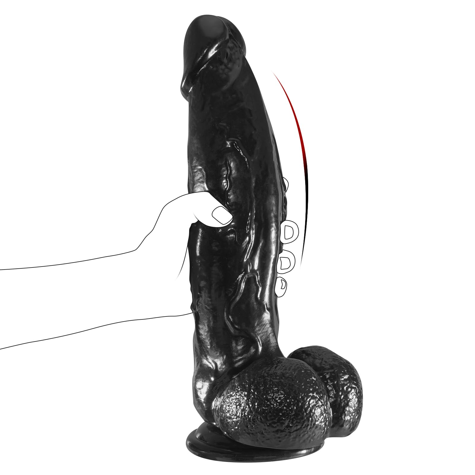 Dildo Sex Toys Sessuali per Donna 31 * 7,1cm Dildo Realistico Pene Finto per Donne, Grande Giocattolo Sessuale con Pene per Punto G Vaginale e Giochi Anali