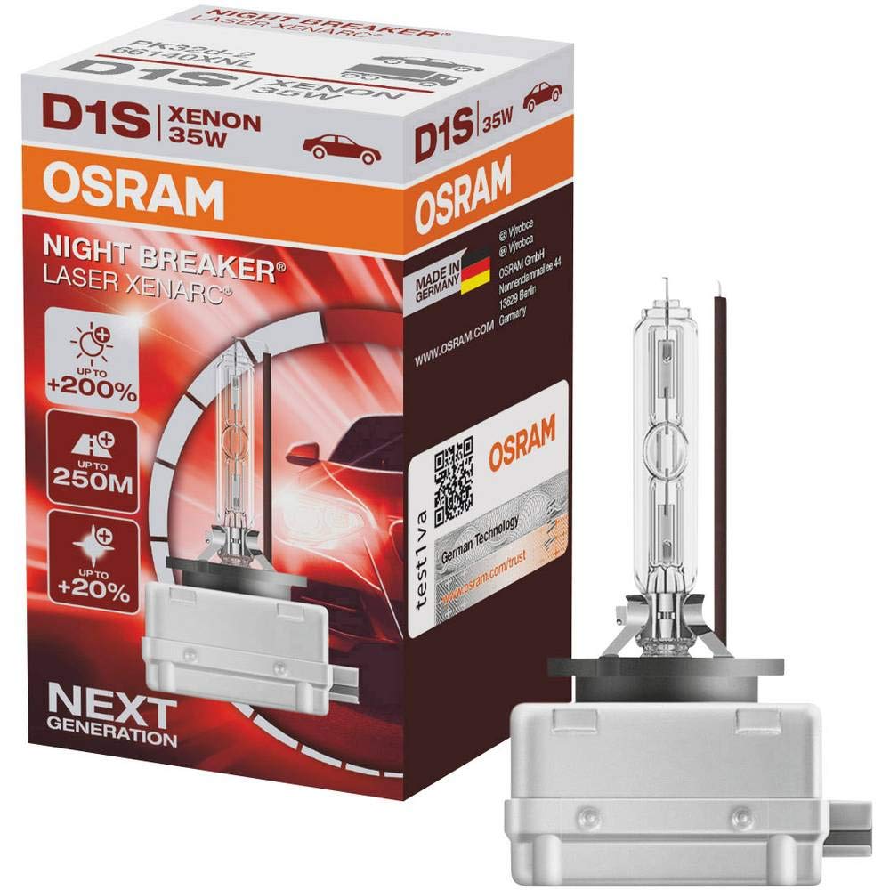 OSRAM XENARC NIGHT BREAKER LASER D1S 200% more brightness HID xenon bulb discharge lamp 66140XNL folding box 1 lamp product thumbnail 4