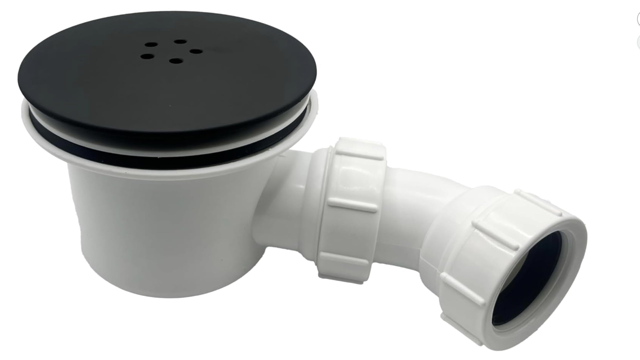 Mat Black Turbo Flow Shower Tray Waste, 90mm, Easy Clean, 1 Year Guarantee