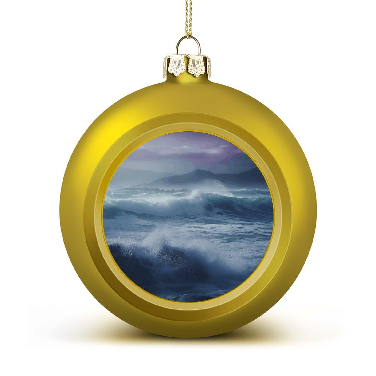 Boules de Noël incassables vagues de l'océan pour une décoration de salon