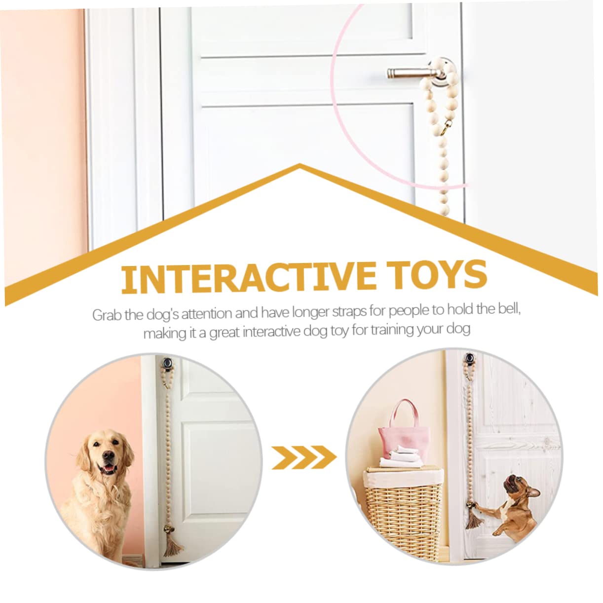 Didiseaon Potty Training Doorbell Chain Dog Doorbell Weaving Design Pet Training Tool