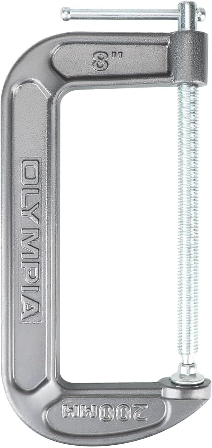 Olympia Tools C-Clamp (8" X 4") 38-148, Black (Pack of 6)