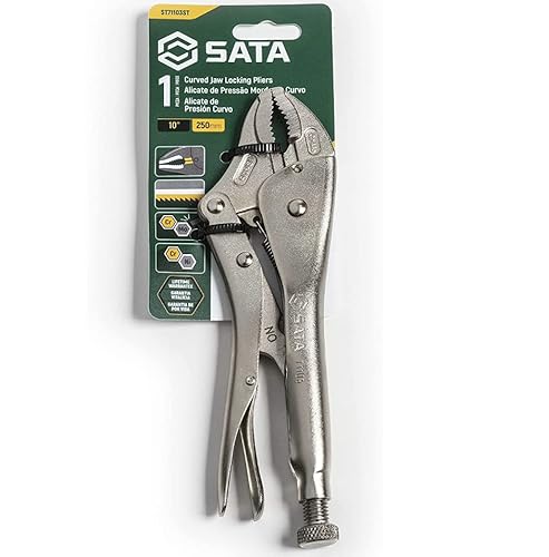 Sata 10" Curved Jaw Locking Pliers With Cutter - St71103 #TOP6