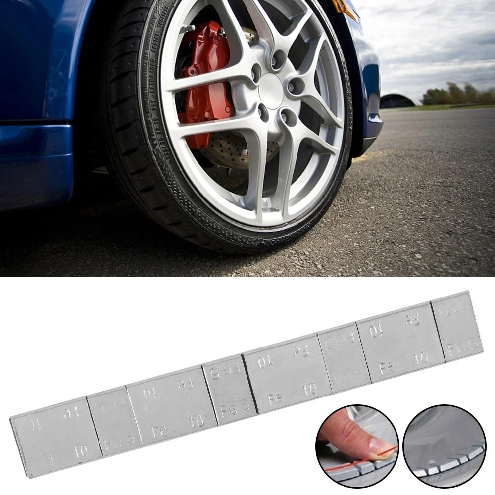 Samoprzylepne ciężarki do kół 32 szt. 5g/10g pasują do felg aluminiowych samochodów/motocykli | Samoprzylepne klocki wyważające do opon 5g 10g – wstępnie przycięte do wyważania felg aluminiowych