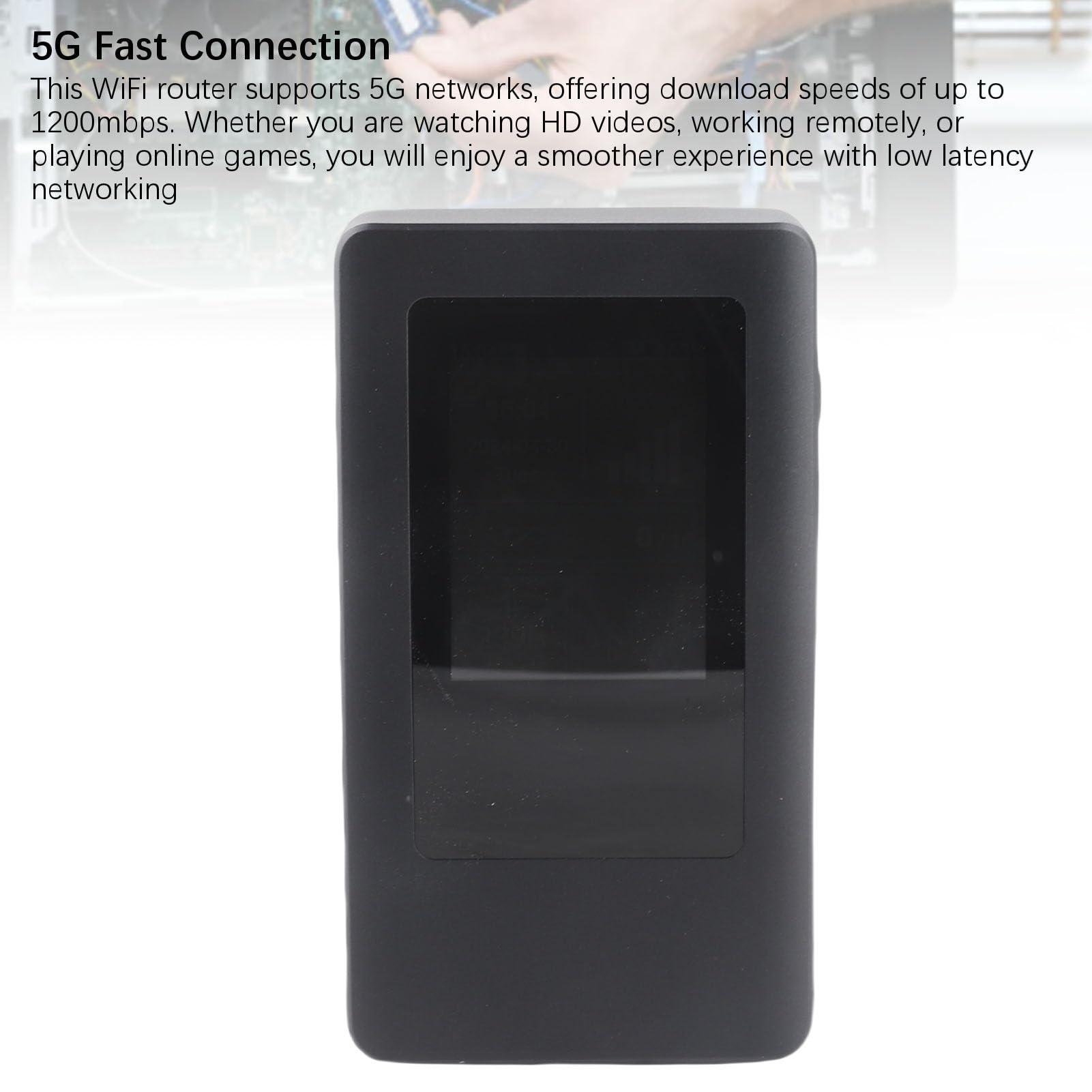 Router WiFi Portatile 5G Connessione Rapida Router da Viaggio Wireless Dual Band per Casa e Viaggi Materiale ABS