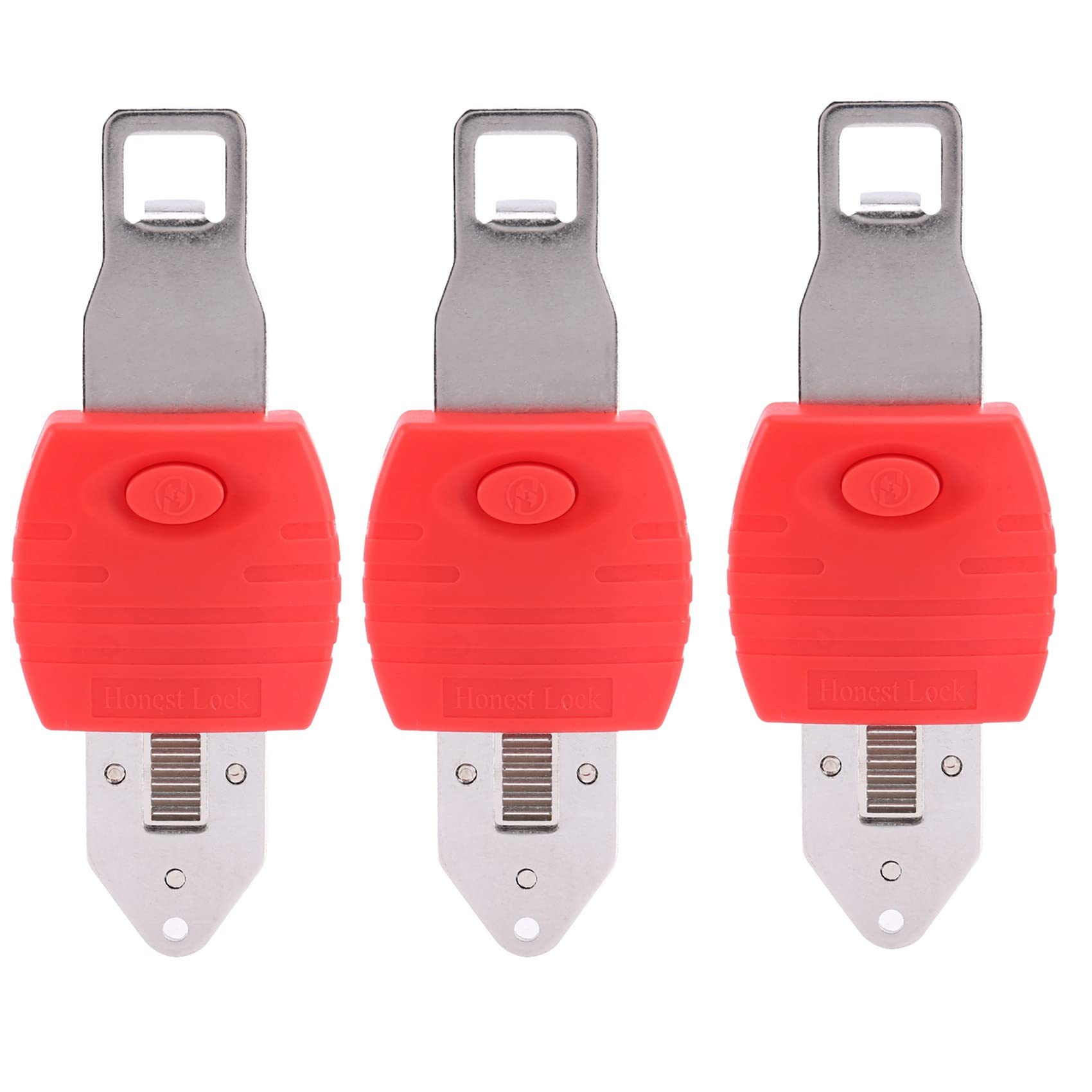 Jnchdghwa Red & Silver 3X Portable Door Lock Travel Lock Safety Lock School Lockdown Lock For Travel Hotel Home Apartment Motel Room Security