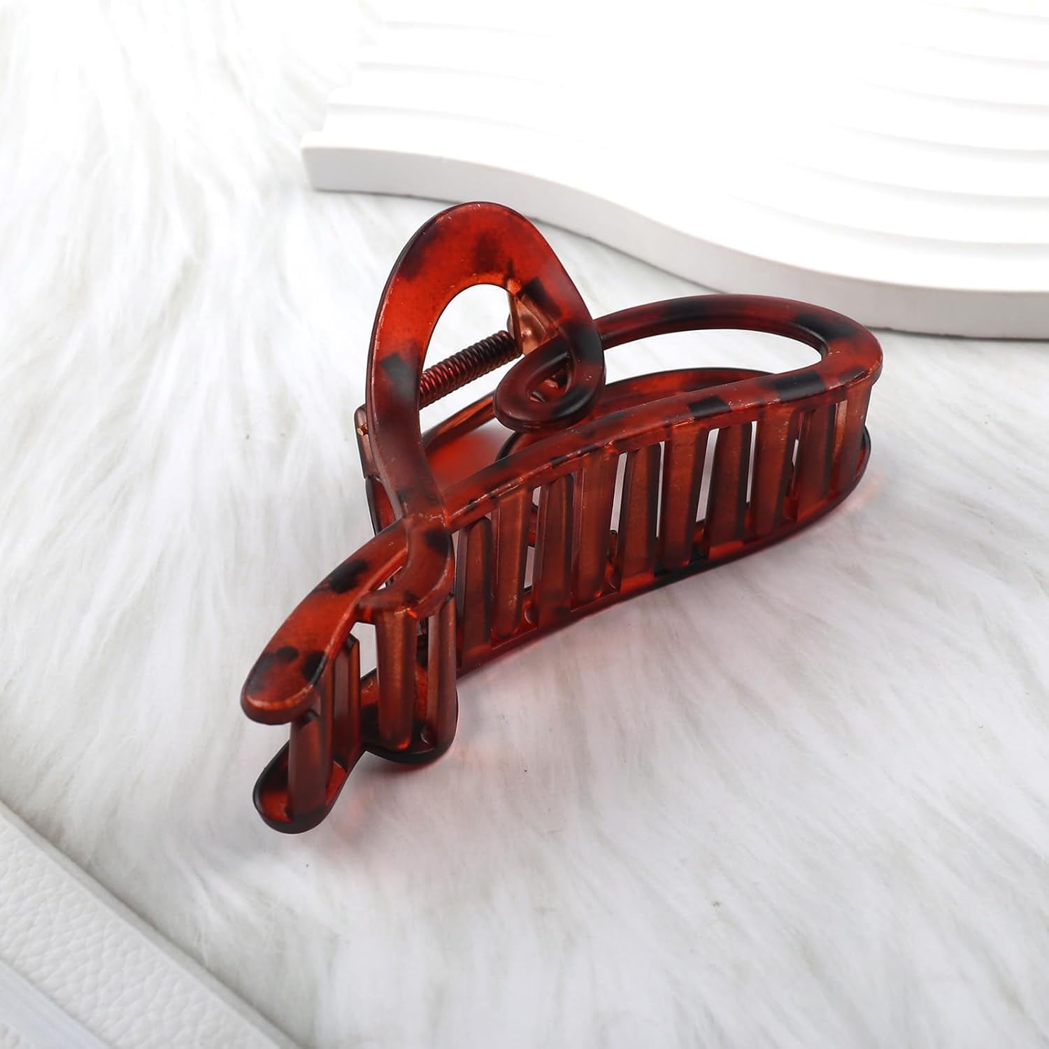 Valentine Hair Clips for Women, Brown Heart Shape Hair Claw Clips for Thick Thin Hair, French Romantic Strong Hold Hair Heart Shape, Valentine Hair Accessories Cute Hair Clips - Image 6