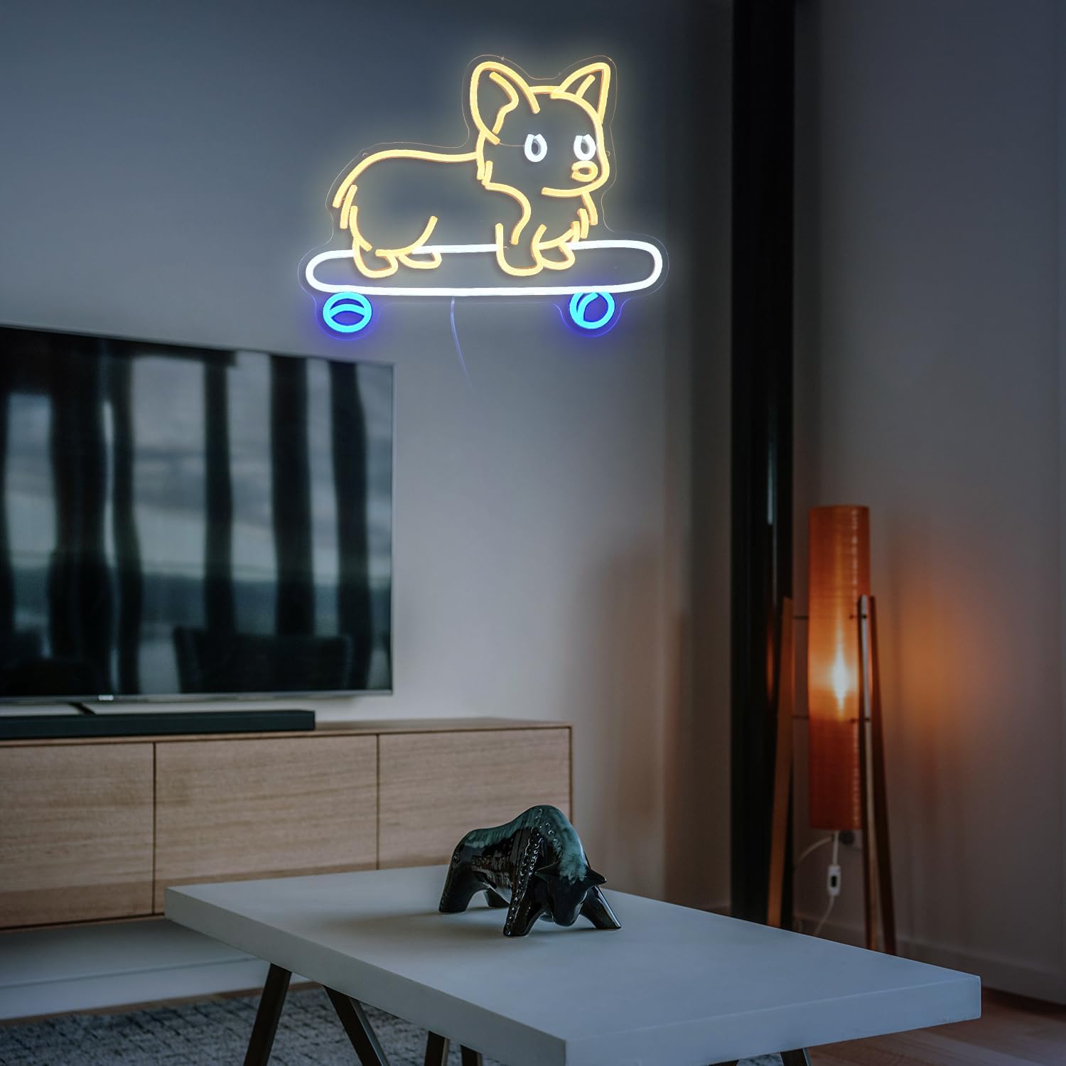 Dimmable Corgi Dog Neon Sign LED Dog Neon Light For Wall Decor Corgi Light Up Signs Powered by USB For Pet Shop Animal Party Kids Room Birthday Gifts(13 * 16.9In) - Image 7
