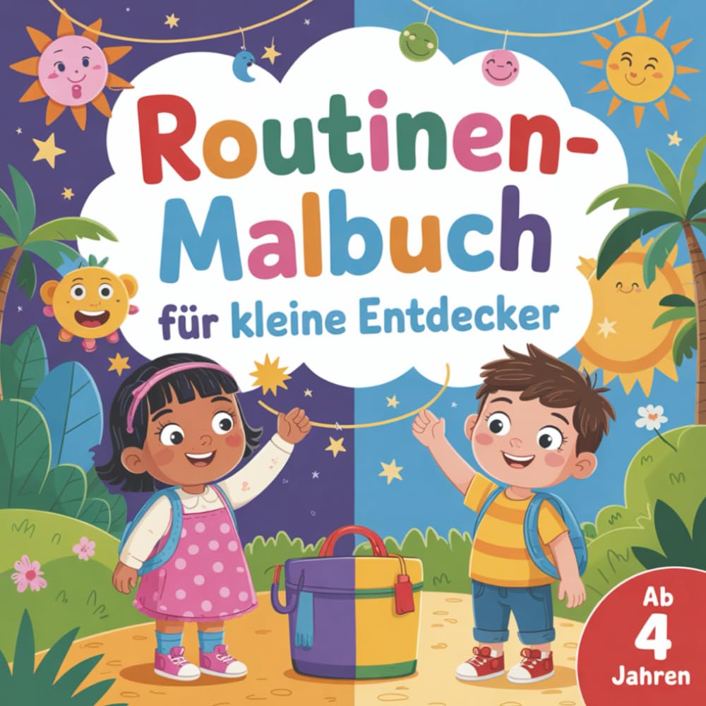 Routinen-Malbuch für kleine Entdecker ab 4 Jahren mit faszinierenden Ausmalbildern