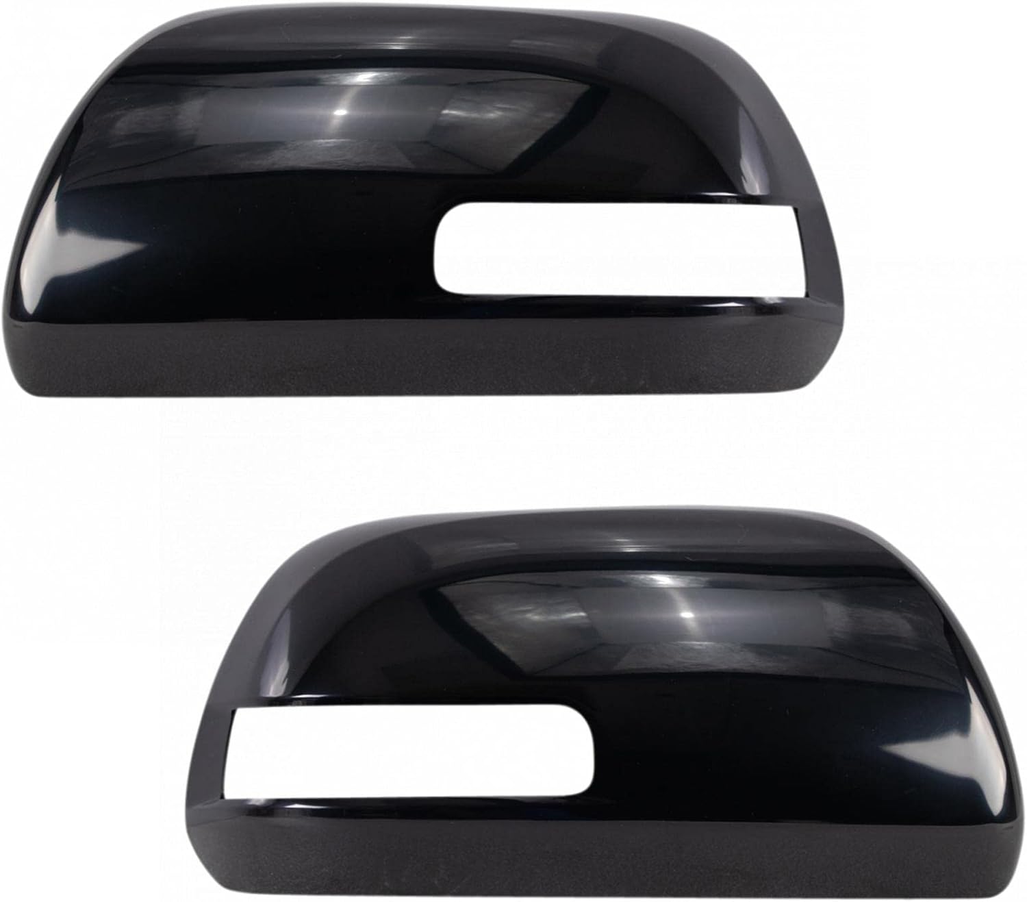 TRQ Mirror Cap Set Paint to Match Black with Turn Signal Compatible with 2010-2013 Toyota 4Runner Driver & Passenger Side TO1326104 TO1327104