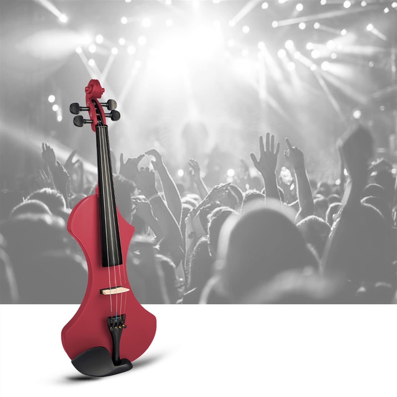 Violino Elettrico 4/4 in Legno Massello Set Silenzioso con Custodia da Trasporto + Cavo Audio + Stringhe Extra + Sintonizzatore + Bridge Violino Studente Kit Violini