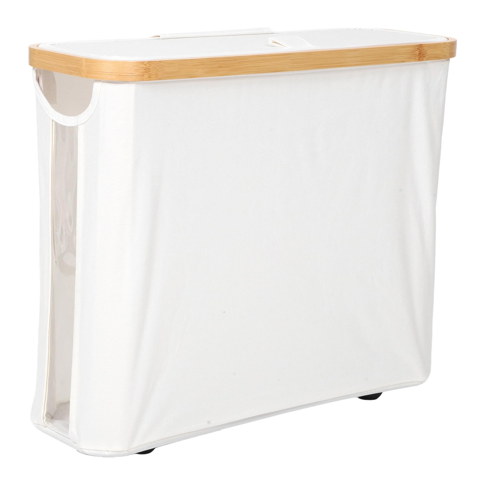 Panier à linge pour gagner de l'espace avec couvercle bambou pour cuisine
