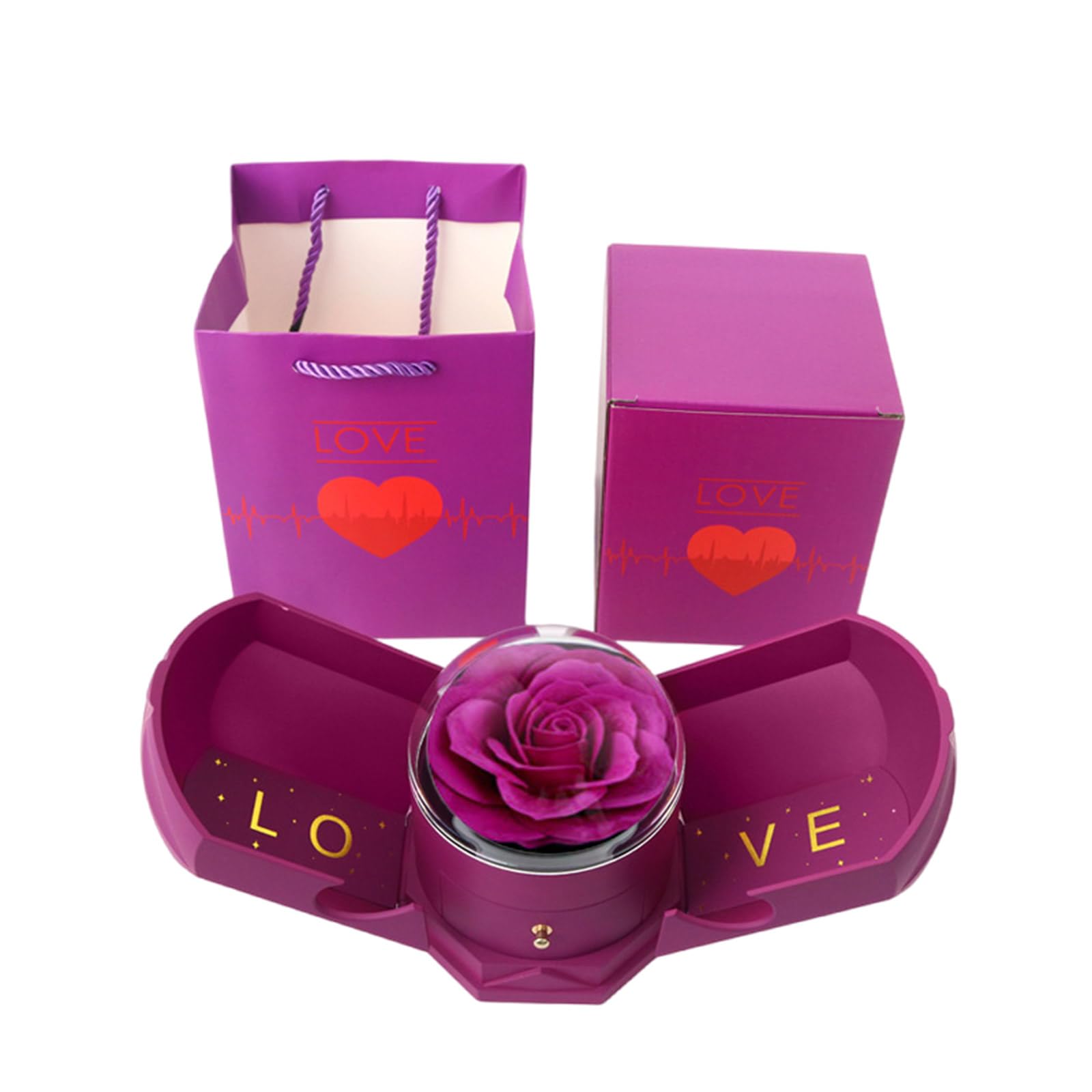 Magnifique porte-bijoux à double ouverture, pour anniversaire ou anniversaire