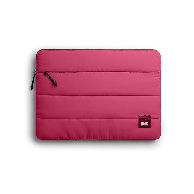 DailyObjects Medium Stria Portable Laptop Sleeve Durable Polyester Compatible with Laptop/MacBook Air/Pro Upto 14 Inch Lightweight Water Resistant Fabric Padded Compartment with Zip Closure