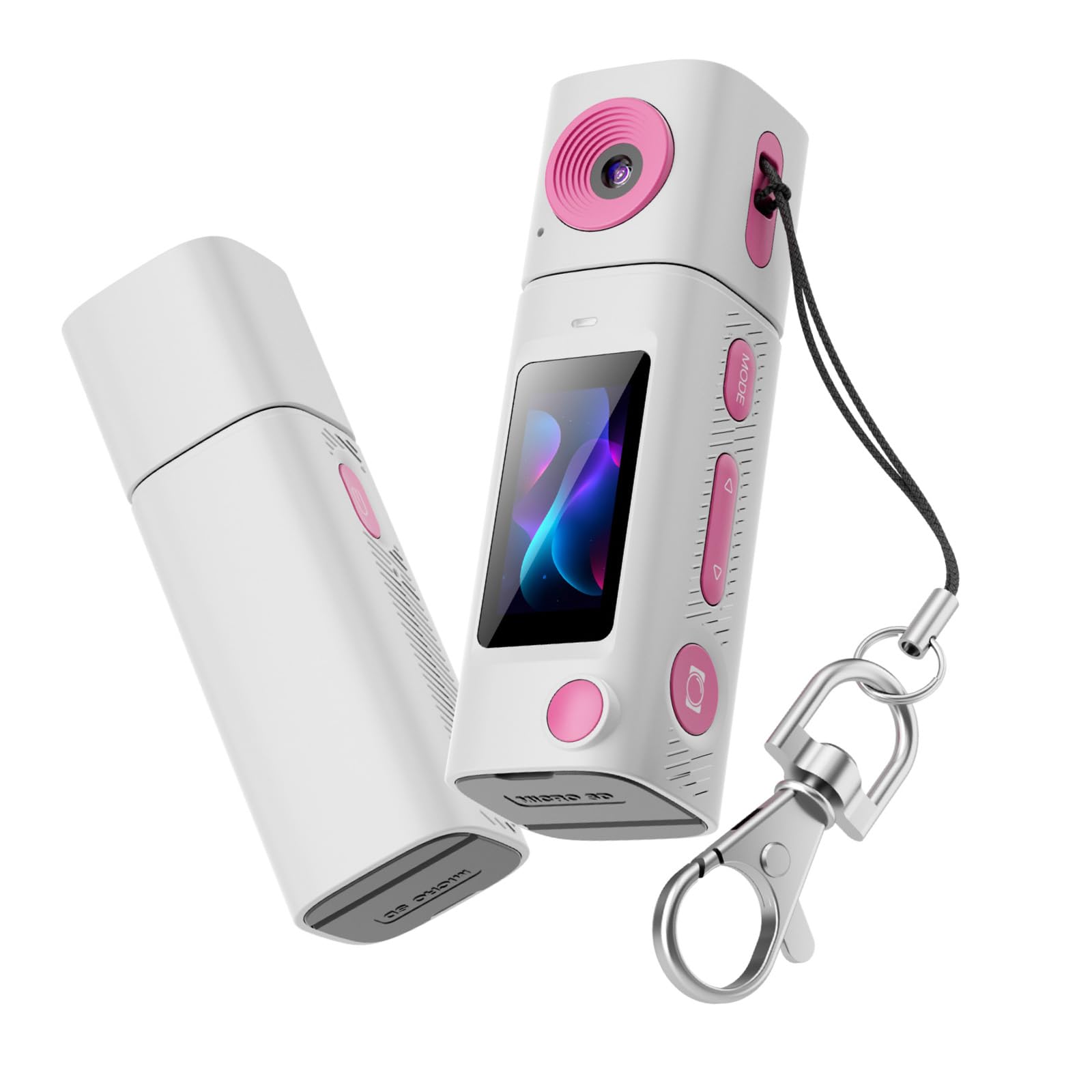 Rangement extensible et multi langues sur cette petite caméra 1080p vlogs fashion - 8