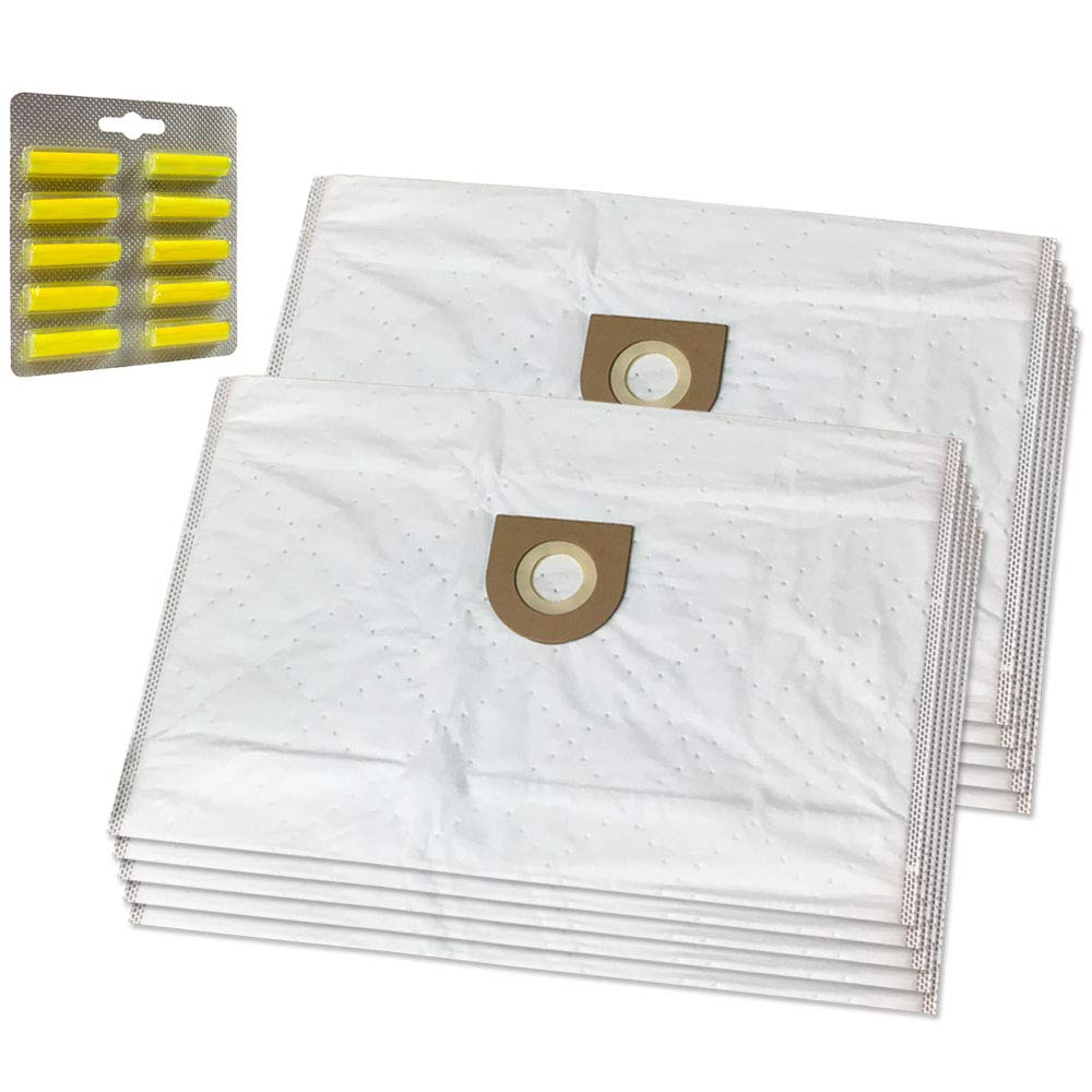 Mohmus Set 10 Air Fresheners + 10 Vacuum Cleaner Dust Bags For Vax: Serie, Series 1000-2000 - 3000-4000 - 5000-6000, Vcc-01, Vcc-02 Modelle, Models