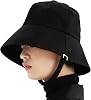 UNDERCONTROL Bio Washed Cotton Removable Button Neck Strap Deep Long Brim Unisex UV Sun Protection Bucket Hat Women Korea Cap