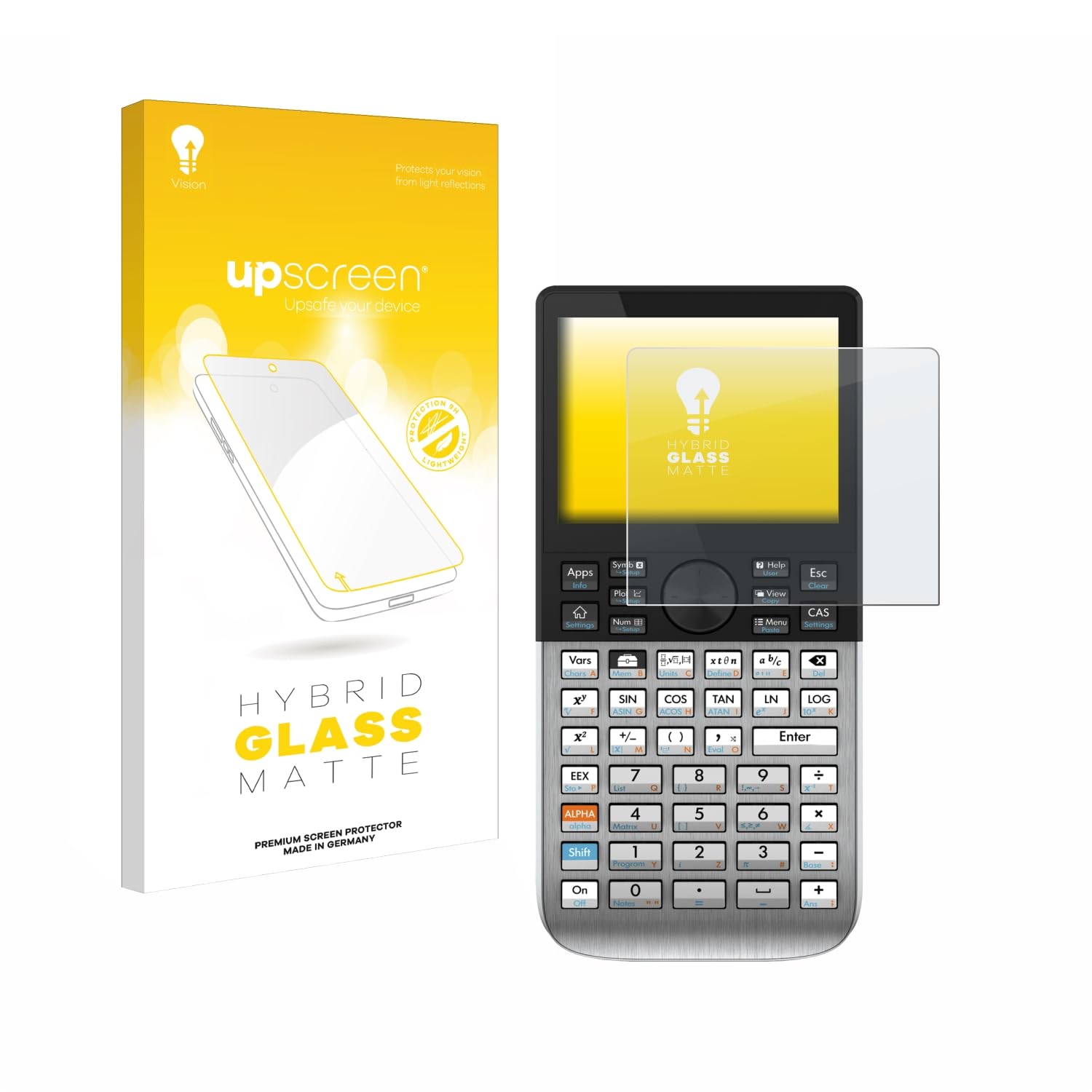 upscreen Matte Screen Protector Glass Film Compatible with HP Prime - Anti-Glare, Anti-Fingerprint, 9H Glass Protection