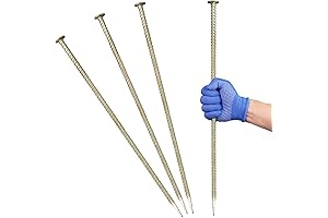 1/2 Inch Galvanized 23 Inch Rebar Spikes for Ground Anchoring (4 Pack)