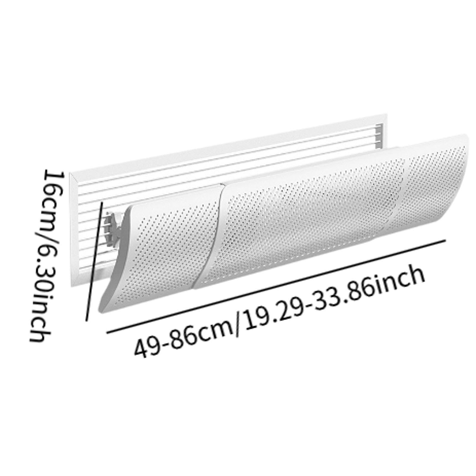 Baoblaze Deflettore per condizionatore d'aria, angolo di uscita dell'ala regolabile, deflettore del flusso del per casa, asilo nido, soggiorno, ufficio, Da 49 cm a 86 cm