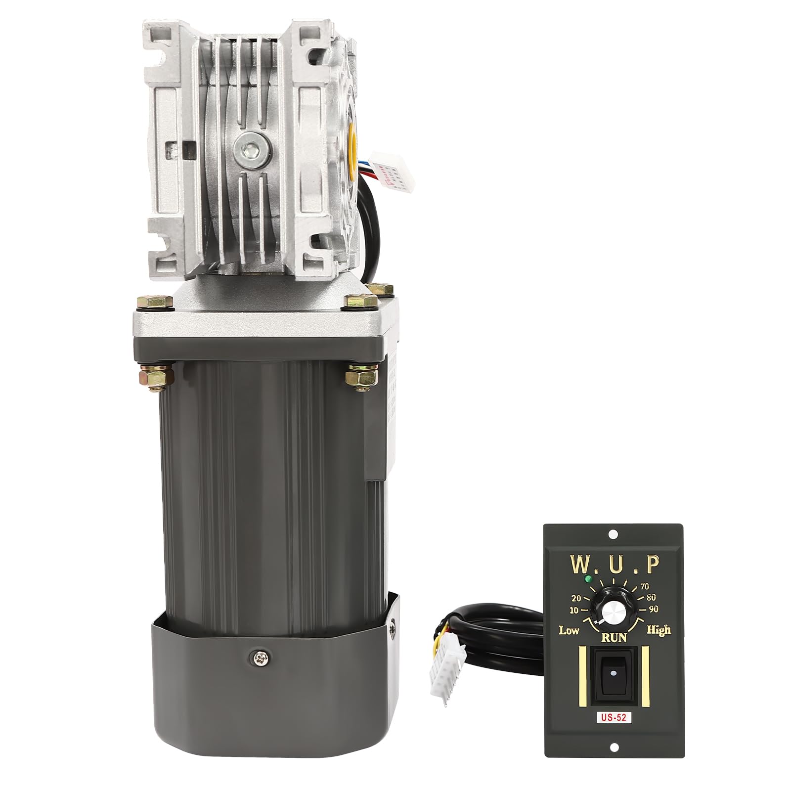 Motoriduttore a vite senza fine da 180 W, con regolatore di velocità, corrente alternata 0-27 giri/min, coppia 35 NM, per fresatrici, macchine da stampa, officine di produzione