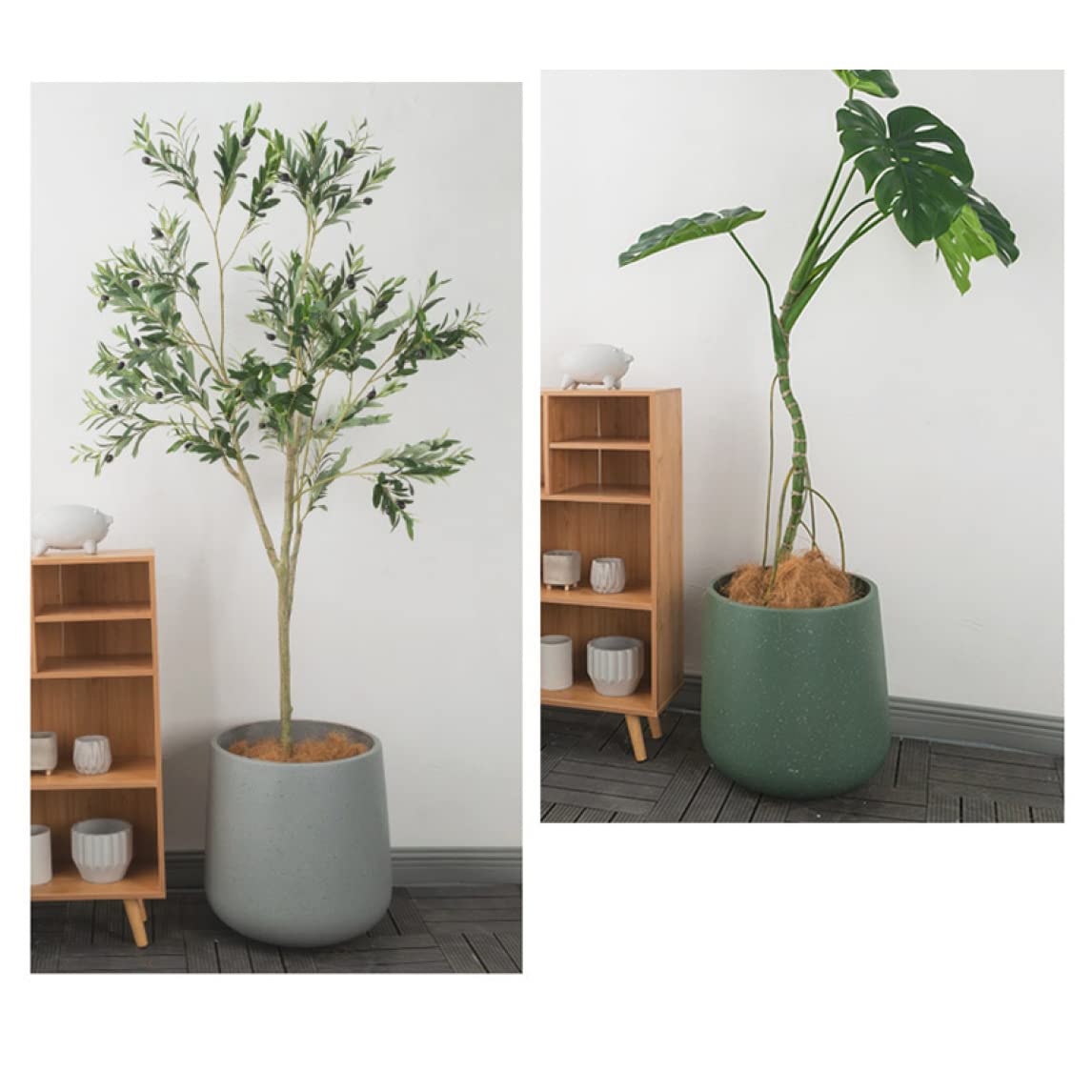 Amazon.co.jp: [ADSNS] 植木鉢 セメント鉢 円形 大型 インテリア 