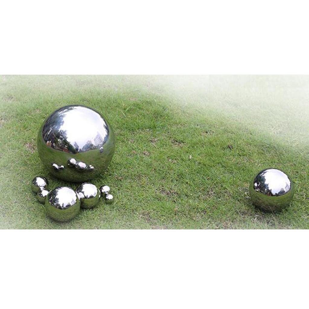 Stainless Steel Mirror Polished Sphere Hollow Round Ball Garden Decor 18cm-image-45
