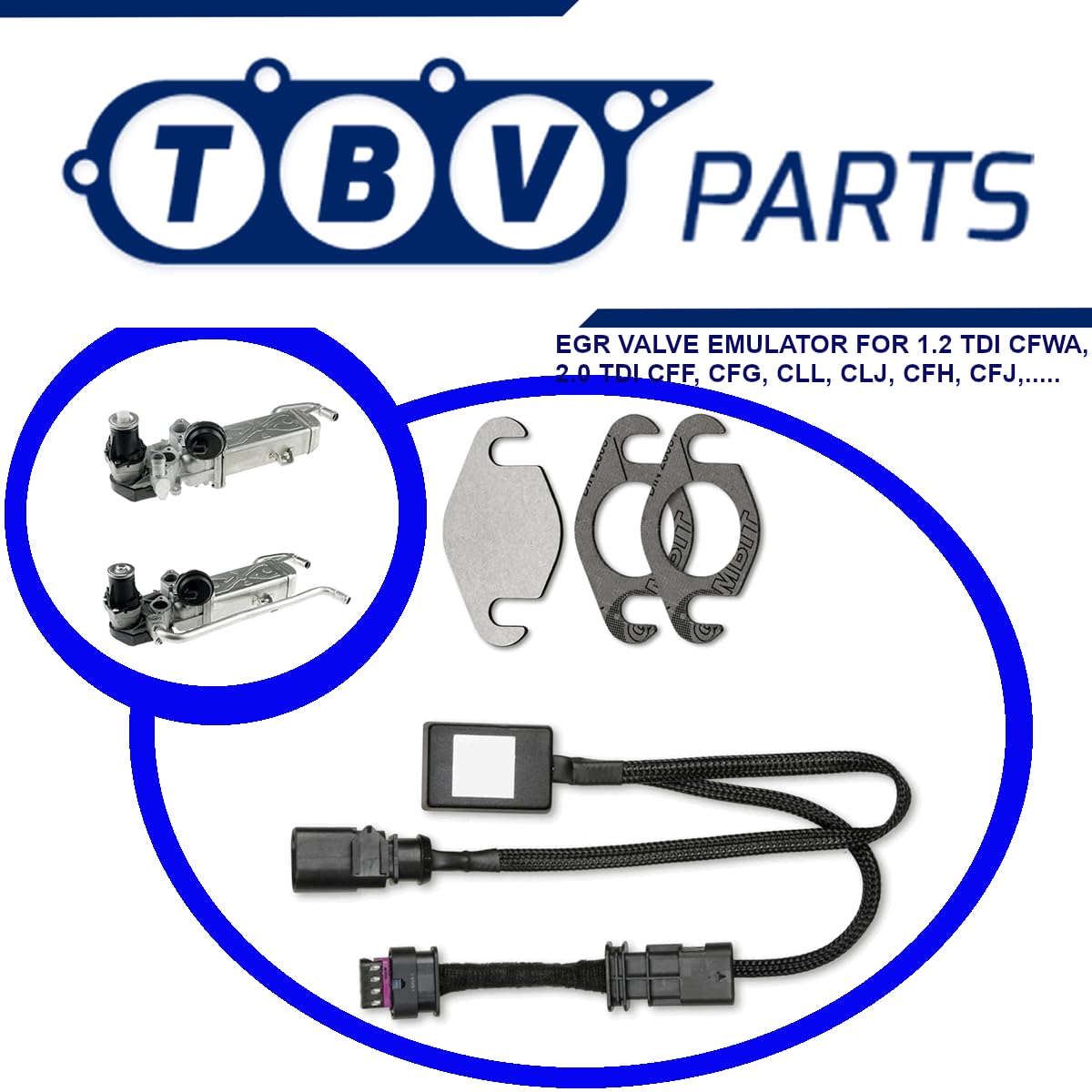 Emulatore valvola Egr 03L131512BB 03L131527AX compatibile con motore 1.2 TDI CFWA, 2.0 TDI CFFA A3 Sharan Alhambra Passat 03L131512BL 03L906461A 03L131512AP