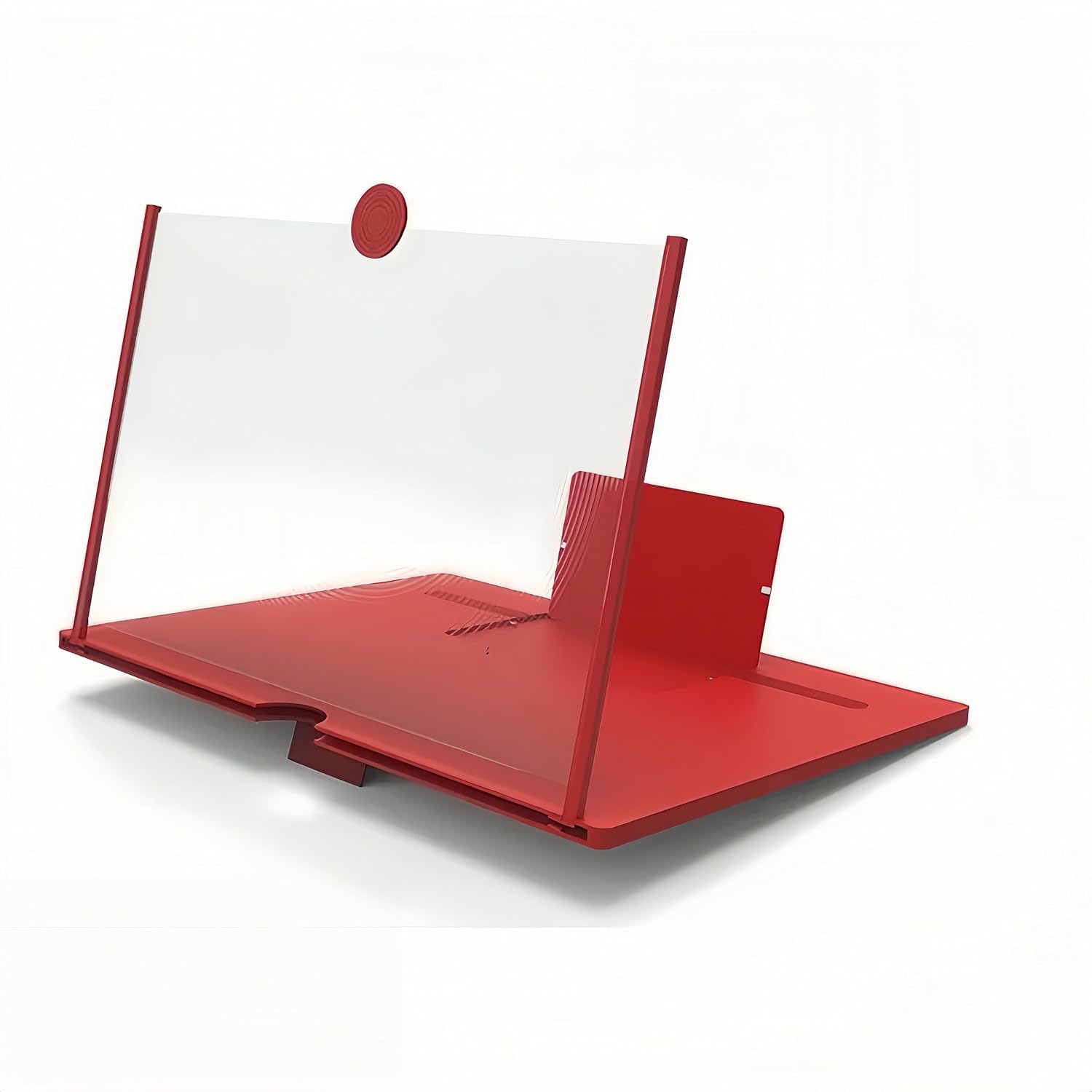 Upgraded 10-Inch Foldable Screen Magnifier, Portable Phone Screen Amplifier for Videos Movies Gaming - White Monitor Projector for Smartphones (red)