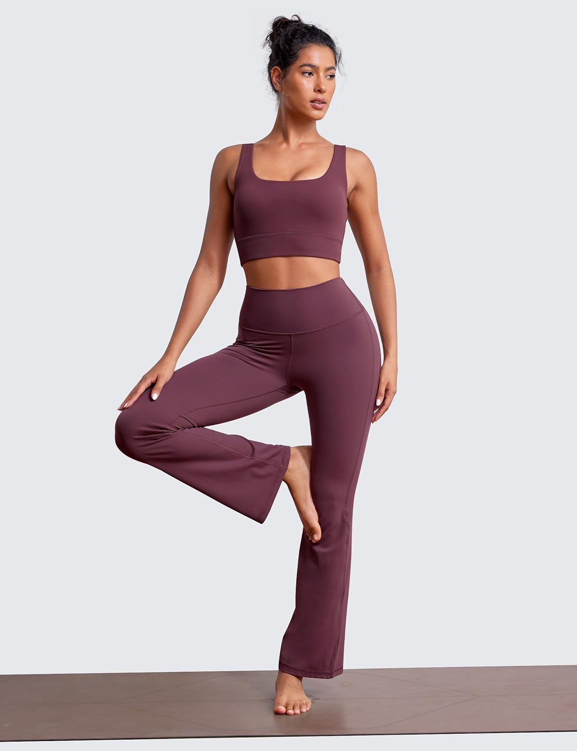 BAYDI Clouduxi Scoop Neck Sports Bras for Women - U Back Padded Workout Crop Top with Built in Bra Low Impact Yoga Bra - Image 3