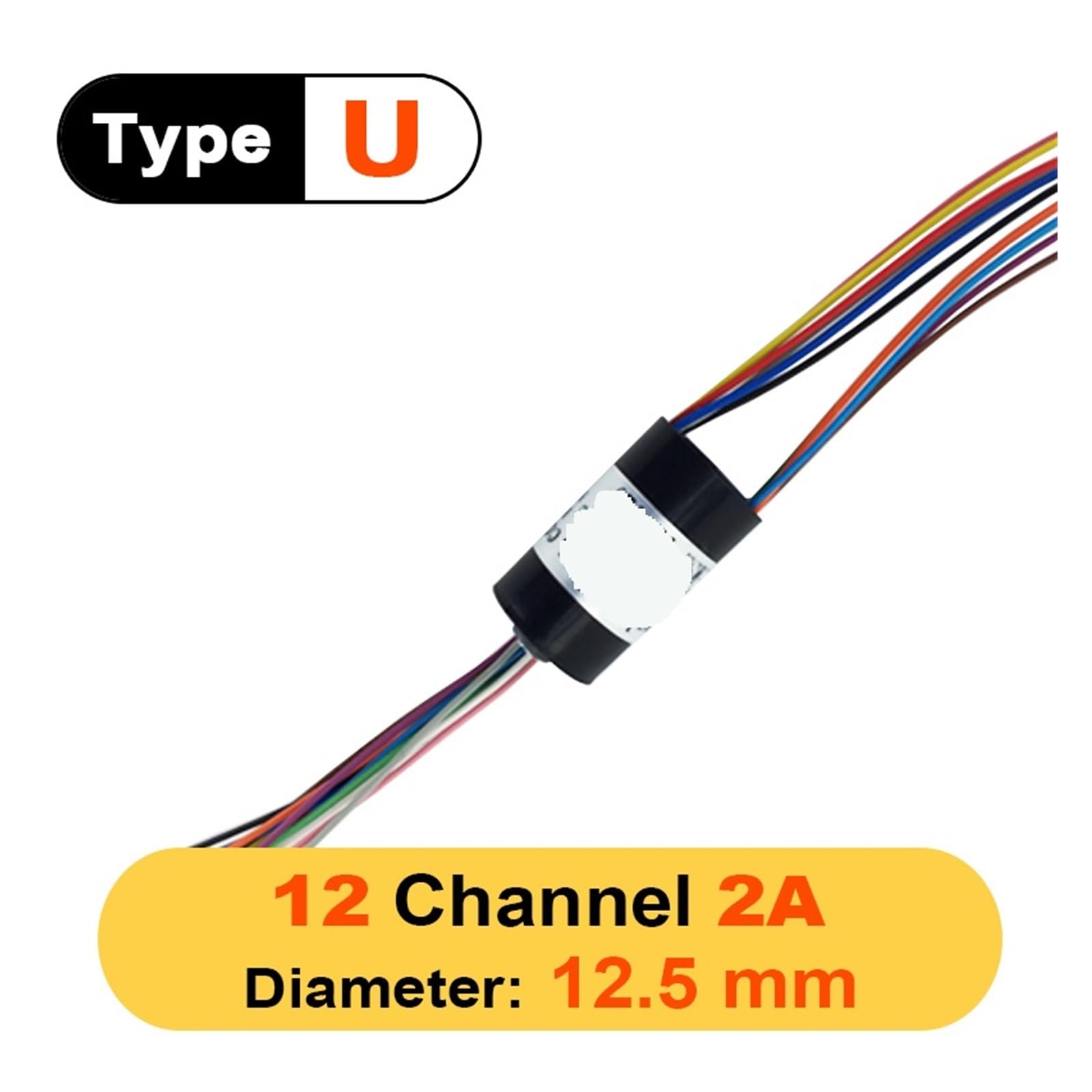 Drehdurchführungen mit Schleifringen Schleifring 12 Kanal 2A 12,5 mm Leitfähiger bürstenloser kardanischer elektrischer Kollektor-Schleifring(MSM 12-12U)