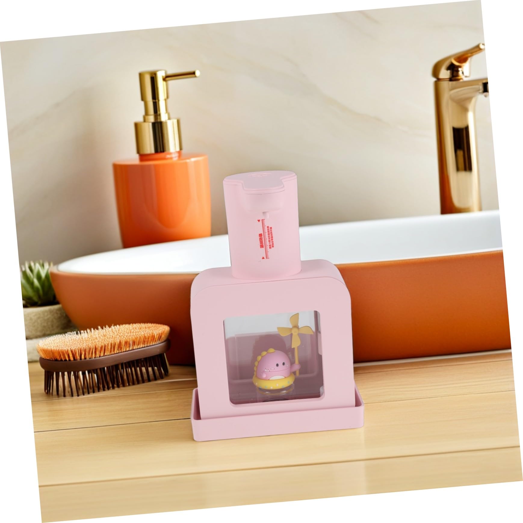 SHINEOFI distributore di sapone ricaricabile distributori di lozione distributore di sapone per controsoffitto ABS Pink