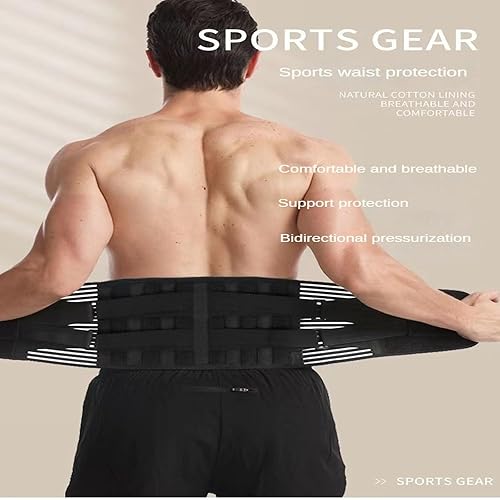 Miniatura 2 de Pagantt Cinturón de soporte de cintura para hombres y mujeres, equipo de protección de cintura, antifatiga y prevención de lesiones espinales,