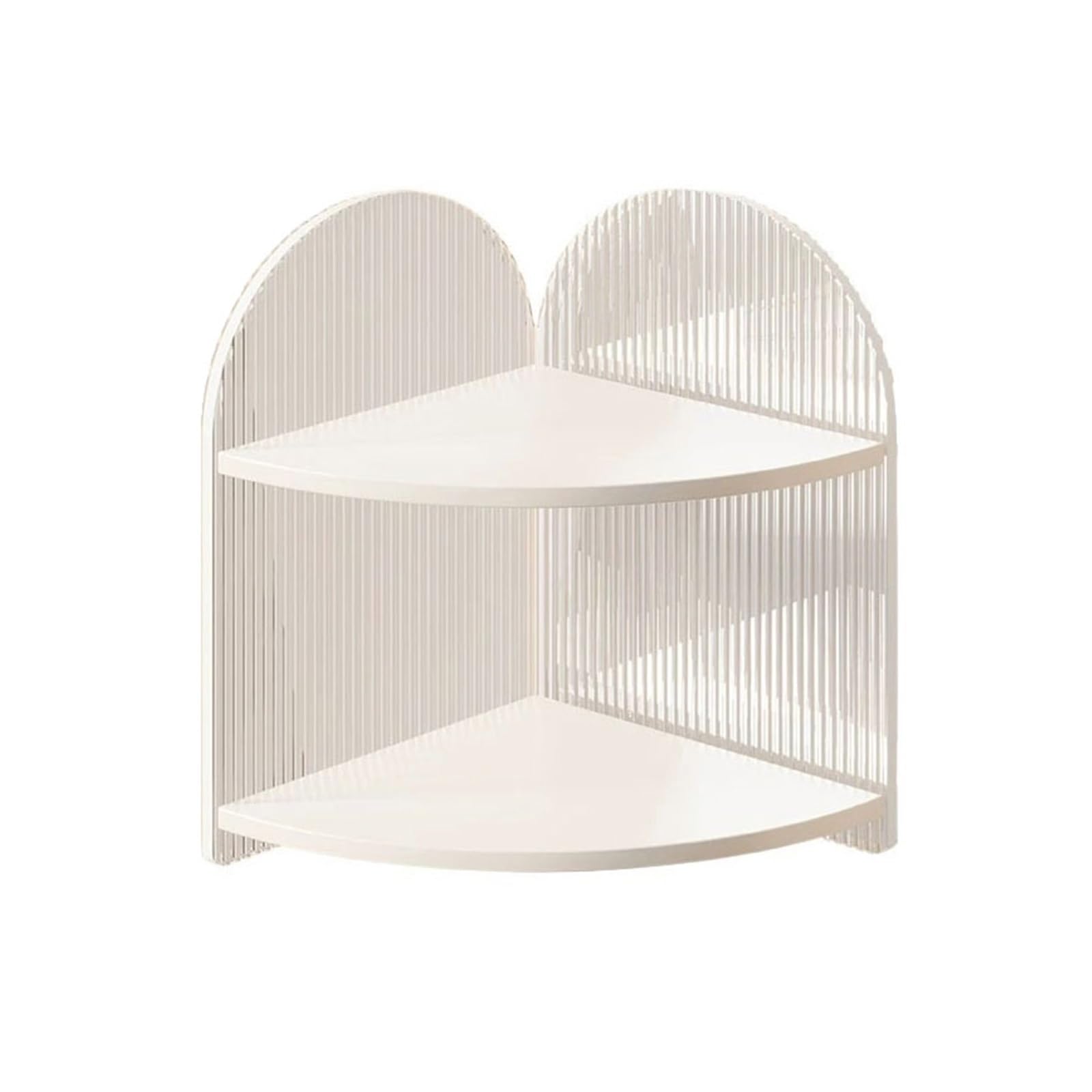 XUJUAN-0227 Bookshelf Corner Desktop Bookshelf Density Board Storage Rack Acrylic Side Panels for Home Office