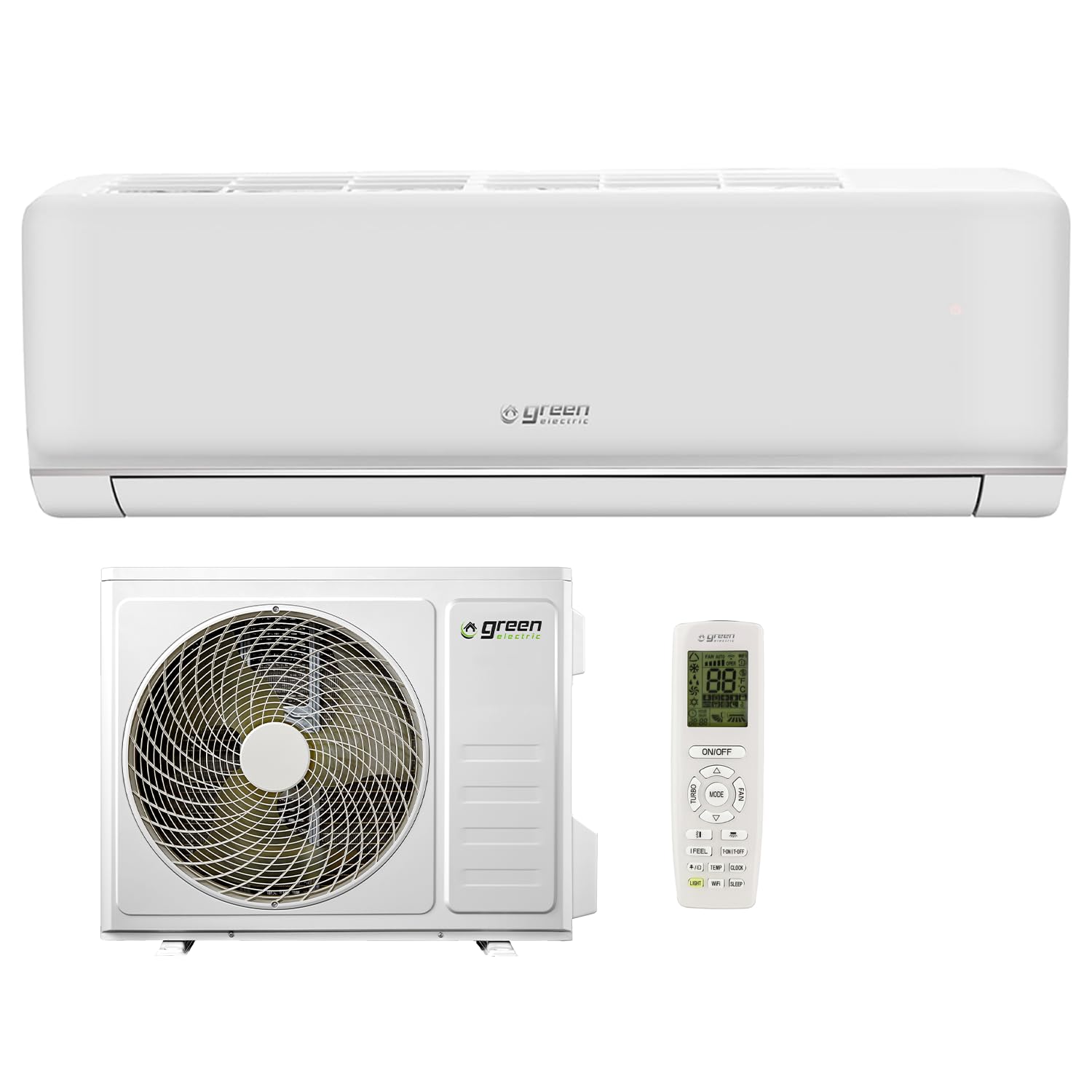 Plus Climatiseur Mono Split 9000 BTU WiFi Efficacité Énergétique A++/A+ 2,5 kW R32, Climatiseur Mural à Faible Consommation avec Inverter Pompe à Chaleur et Unité Extérieure