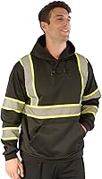 Vista 77 de sesafety Sudadera de seguridad de alta visibilidad para hombre, sudadera con capucha reflectante con cremallera clase 3, sudadera con capucha