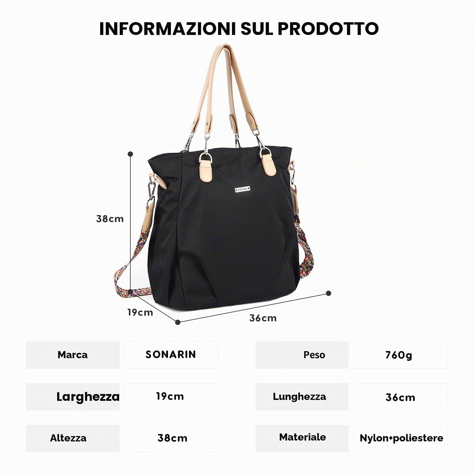 SONARIN Elegante Impermeabile Borsa Fasciatoio per Neonato,Grande Capacità Borsa per il Cambio Borsa a Tracolla Borsa per Pannolini da Viaggio con Ganci per Passeggino & Fasciatoio