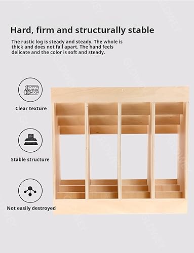 Miniatura 5 de Workout Organizer Holder Wooden Yoga Mat Storage Rack, 12 Compartment Yoga Mat Holder Floor Storage Organizer for Exercise MatsKindergarten