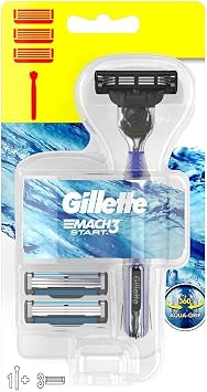 Gillette-Mach 3 Start T ra  Makinesi + 3l  Yedek T ra  B a