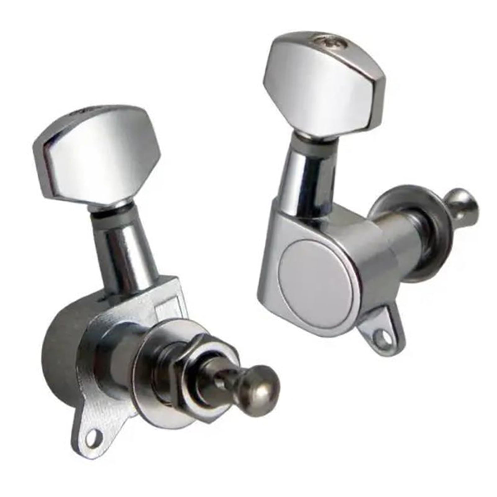 Professionelle Gitarren stimmwirbel Zinklegierung 6 Rechte Stimmwirbel Set Saitenstimmgeräte Maschine Für Akustik E-Gitarren Zubehör(Silver)