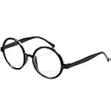 Wizard Glasses, Halloween Black Round Glasses, Black Circle Eyeglasses for Kids & Adults Halloween Accessories Costume