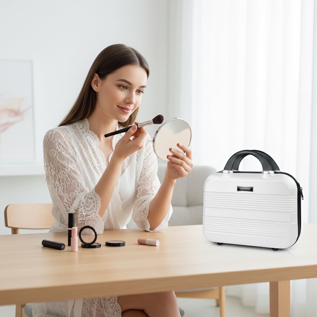 Bolsas de cosméticos, Blanco, Estuche de viaje para maquillaje