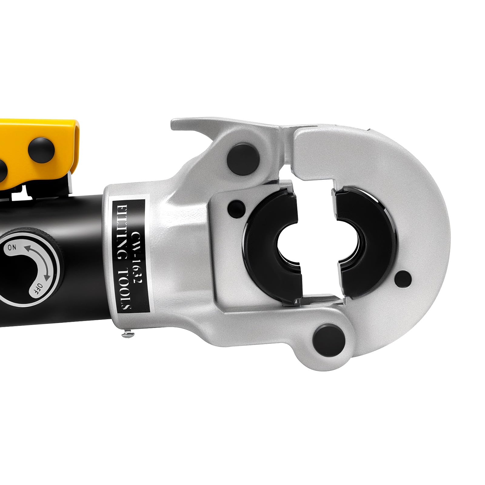 Herramienta de engarce de tubo hidráulico 8 toneladas Cr40 Acero – Engarce con 4 Troqueles 16-32mm para PEX, Aluminio-Plástico, Tubos PB – Incluye estuche de herramientas – Cabezal giratorio de 360°
