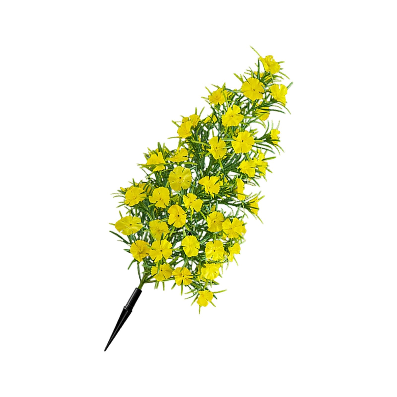 Garden Flower Stake for Outdoor Containers, Artificial Dianthus Accent, 19.68in Patio Border Decor Display Faux Dianthus Bush Stake Artificial Carnation Garden Pick Outdoor Flower Border Container