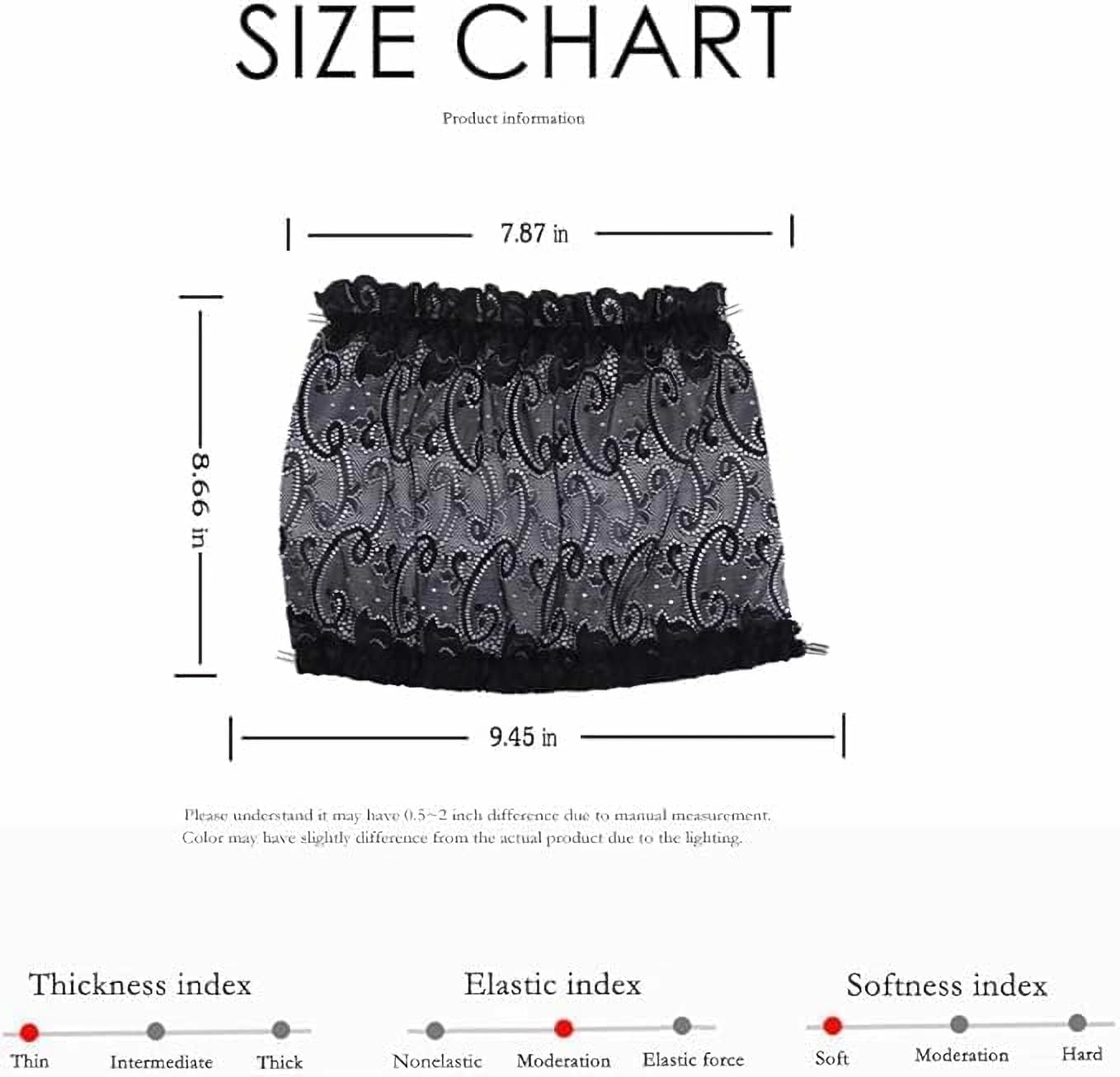 Lace Cleavage Cover-Up & Modesty Panel for Low Neckline Dresses - Versatile Inserts for Women, Chest Coverage, and Modesty Fixes - Perfect Lace Inserts & Clip-On Options for Stylish Confidence