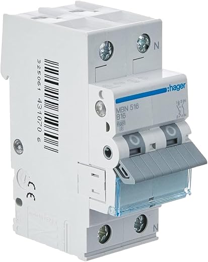 Hager MBN516 MBN516 Leitungsschutzschalter 2polig 16A 230V