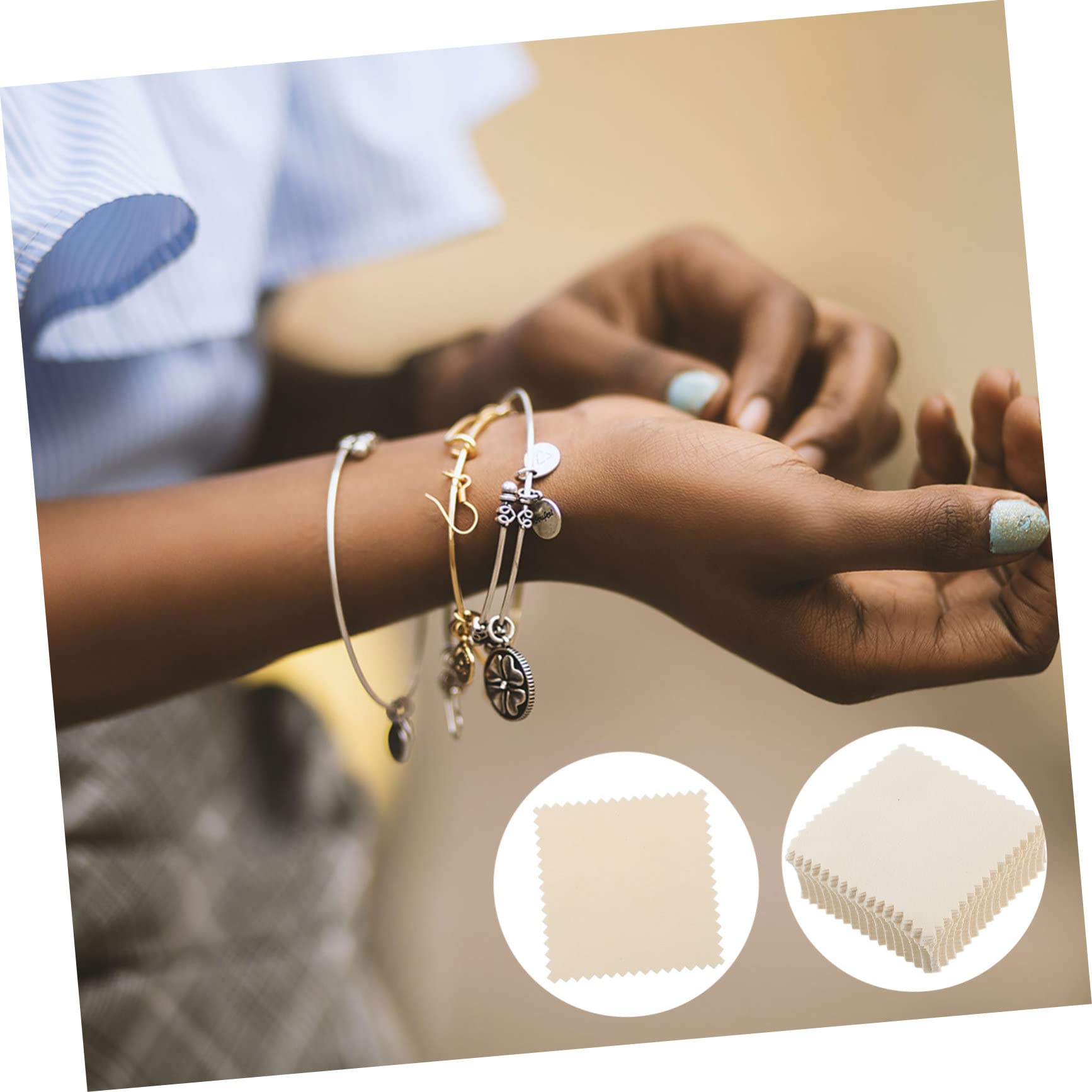 SHERCHPRY Silbernes Wischtuch Silberschmuck-reinigungsreiniger Maschine Tücher Reinigungstuch Für Handy Bildschirme Handy Putztuch Platin Tuch Platin Sauberes Tuch Stoff