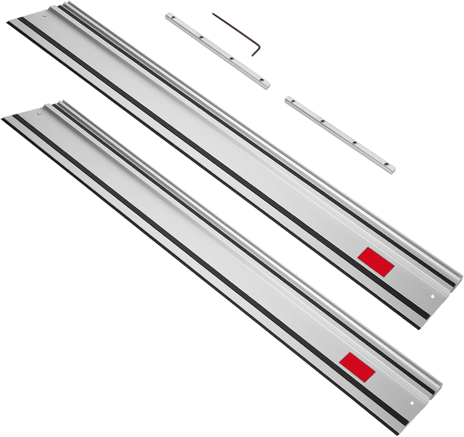 110in Track Saw Guide Rail for Milwaukee Track Saw, 55"*2 Guide Rail for Milwaukee Guide Rail, Perfect for Milwaukee Track Saw and Woodworking Longer Cuts, 2 Year Warranty