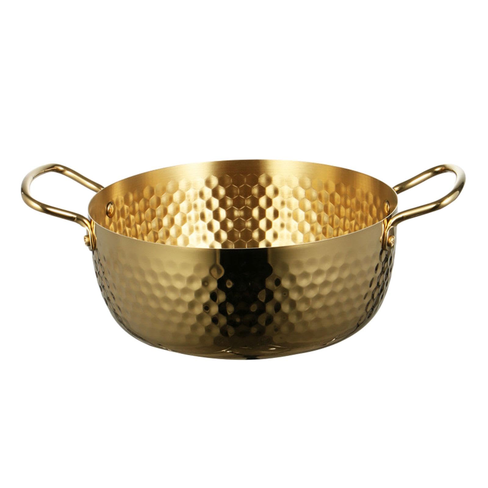 MYADDICTION Korea Ramen Pot Kitchen Cookware Stewpot with Double Handles Stainless Steel 20cm